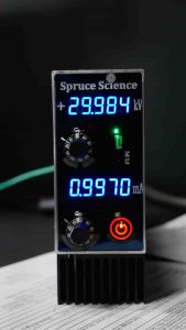 Precision High Voltage Power Supply, HVPS, Front Panel, 30kV, 1mA, Spruce Science